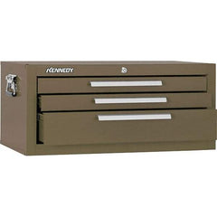 Kennedy - 3 Drawer Brown Drawer Chest Base - 26-5/8" Wide x 11-3/4" High x 12-1/2" Deep, Use with Models 263, 266, 360 Chests & 27", 29", 34" Roller Cabs - Top Tool & Supply