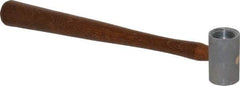 Made in USA - 3/4 Lb Head 1-1/4" Face Plastic Split Head Hammer without Faces - Wood Handle - Top Tool & Supply