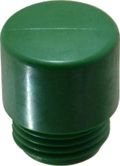 Made in USA - 7/8" Face Diam, Grade Hard, Green Hammer Tip/Face - Vinyl - Top Tool & Supply