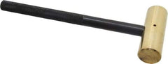 Value Collection - 1 Lb Nonsparking Brass Hammer - 9-1/4" OAL, 1-1/8" Face Diam, Aluminum Handle - Top Tool & Supply