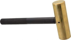 Value Collection - 4 Lb Nonsparking Brass Hammer - 11-3/8" OAL, 1-3/4" Face Diam, Aluminum Handle - Top Tool & Supply