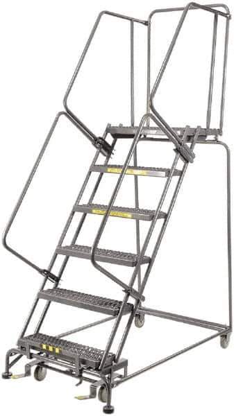 Ballymore - 93" 6 Step Ladder - 450 Lb Capacity, 60" Platform Height, 24" Base Width x 56" Depth, Expanded Metal Tread - Top Tool & Supply