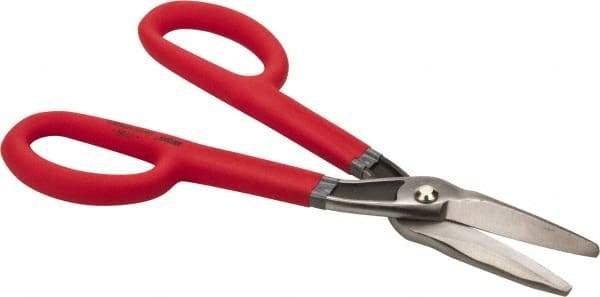 Wiss - 3" Length of Cut, Straight Pattern Tinner's Snip - 13" OAL, Cushion Grip Handle, 21 AWG Steel Capacity - Top Tool & Supply