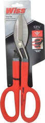 Wiss - 3" Length of Cut, Straight Pattern Tinner's Snip - 12-1/2" OAL, Cushion Grip Handle, 20 AWG Steel Capacity - Top Tool & Supply