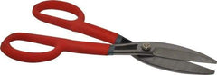 Wiss - 4" Length of Cut, Straight Pattern Tinner's Snip - 14-1/2" OAL, Cushion Grip Handle, 18 AWG Steel Capacity - Top Tool & Supply