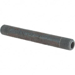 Made in USA - Schedule 80, 1/8" Diam x 3" Long Black Pipe Nipple - Threaded - Top Tool & Supply