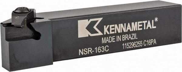 Kennametal - External Thread, Right Hand Cut, 25.4mm Shank Width x 25.4mm Shank Height Indexable Threading Toolholder - 127mm OAL, N.3R Insert Compatibility, NS Toolholder, Series Top Notch - Top Tool & Supply