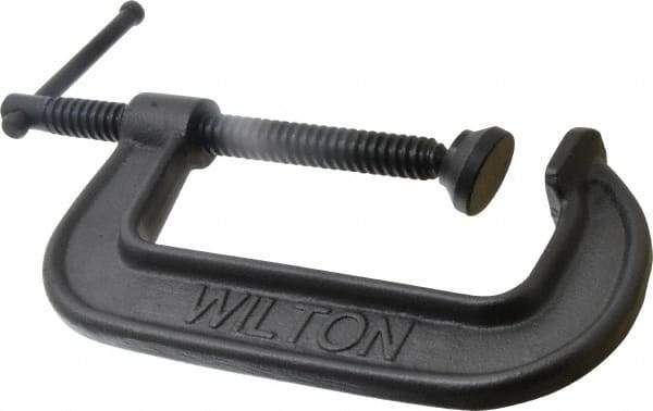 Wilton - Light-Duty 5" Max Opening, 2-1/2" Throat Depth, Ductile Iron Standard C-Clamp - 2,250 Lb Capacity, 0" Min Opening, Standard Throat Depth - Top Tool & Supply