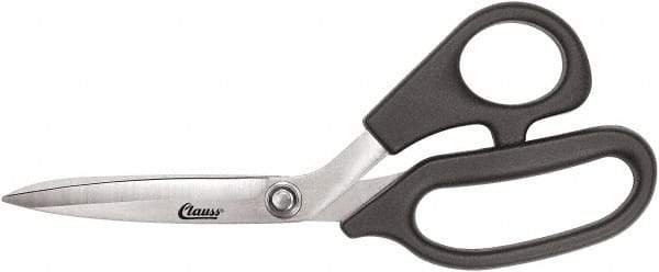 Clauss - 5" LOC, 8-1/2" OAL Stainless Steel Bent Shears - Plastic Offset Handle, For Paper, Fabric - Top Tool & Supply