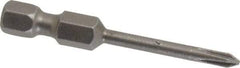 Apex - #0 Phillips Screwdriver Bit - 1/4" Hex Drive, 1-15/16" OAL - Top Tool & Supply