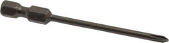 Apex - #0 Phillips Screwdriver Bit - 1/4" Hex Drive, 2-3/4" OAL - Top Tool & Supply