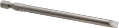 Apex - 1/4" Slotted Screwdriver Bit - 1/4" Hex Drive, 4" OAL - Top Tool & Supply