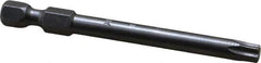 Apex - T27 Torx Bit - 1/4" Hex Drive, 2-3/4" OAL - Top Tool & Supply