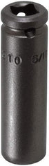 Apex - 1/4" Drive 5/16" Deep Impact Socket - 6 Points, 1-3/4" OAL - Top Tool & Supply