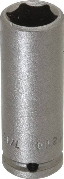 Apex - 1/4" Drive 7/16" Deep Impact Socket - 6 Points, 1-3/4" OAL - Top Tool & Supply