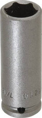 Apex - 1/4" Drive 7/16" Deep Impact Socket - 6 Points, 1-3/4" OAL - Top Tool & Supply