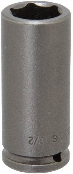 Apex - 1/4" Drive 1/2" Deep Impact Socket - 6 Points, 1-3/4" OAL - Top Tool & Supply