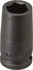 Apex - 3/8" Drive 7/16" Standard Tapered Impact Socket - 6 Points, 1-1/4" OAL - Top Tool & Supply