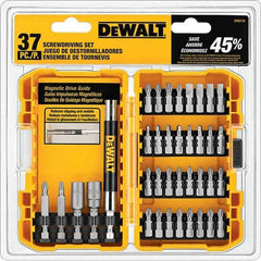 DeWALT - 37 Piece, Screwdriver Bit Set - SQ1, SQ2, SQ3, 1/4" Drive - Top Tool & Supply