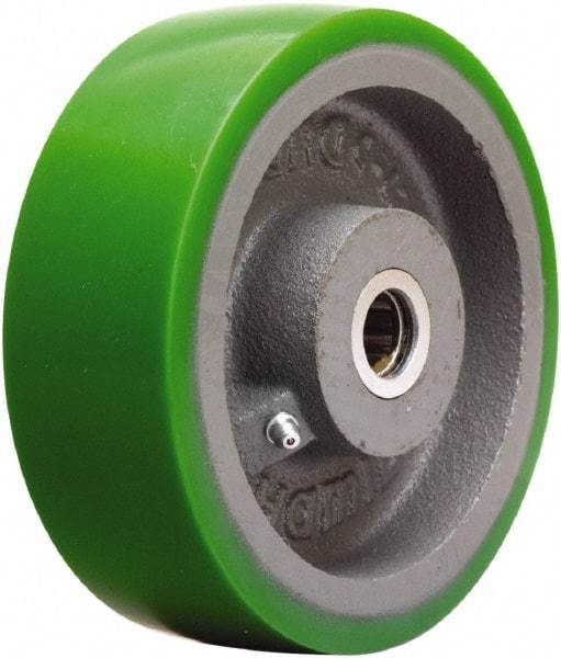 Hamilton - 6 Inch Diameter x 2 Inch Wide, Polyurethane on Cast Iron Caster Wheel - 1,200 Lb. Capacity, 2-1/4 Inch Hub Length, 1 Inch Axle Diameter, Straight Roller Bearing - Top Tool & Supply