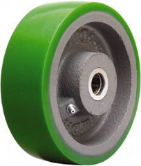 Hamilton - 6 Inch Diameter x 2 Inch Wide, Polyurethane on Cast Iron Caster Wheel - 1,200 Lb. Capacity, 2-1/4 Inch Hub Length, 1 Inch Axle Diameter, Straight Roller Bearing - Top Tool & Supply