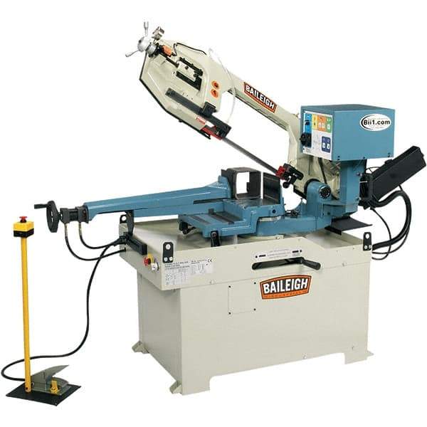 Baileigh - 13.77 x 8.66" Semi-Automatic Combo Horizontal & Vertical Bandsaw - 1 Phase, 60° Right, 45° Left Vise Angle of Rotation, 2 hp, 220 Volts, Frequency Drive - Top Tool & Supply