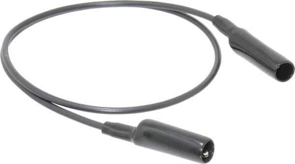 Pomona - Black Electrical Test Equipment Patch Cord - Use with Alligators Test Clips - Top Tool & Supply