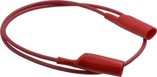 Pomona - Red Electrical Test Equipment Patch Cord - Use with Alligators Test Clips - Top Tool & Supply