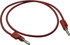 Pomona - Red Electrical Test Equipment Leads - Use with Stacking Banana Plugs - Top Tool & Supply