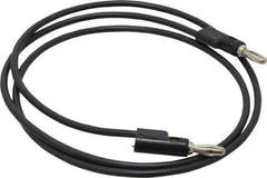 Pomona - Black Electrical Test Equipment Leads - Use with Stacking Banana Plugs - Top Tool & Supply