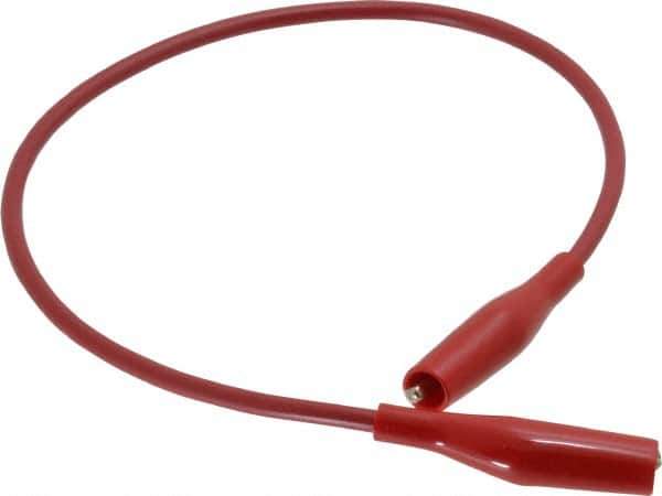 Pomona - Red Electrical Test Equipment Patch Cord - Use with Minigators, Test Clips - Top Tool & Supply