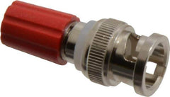 Pomona - Red Electrical Test Equipment Adapter - Use with Male BNC to Single Binding Posts - Top Tool & Supply