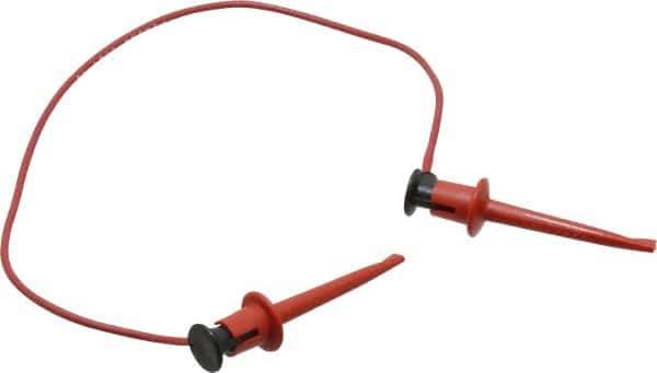 Pomona - Red Electrical Test Equipment Patch Cord - Use with Test Clips - Top Tool & Supply