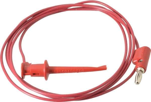 Pomona - Red Electrical Test Equipment Patch Cord - Use with Test Clips - Top Tool & Supply