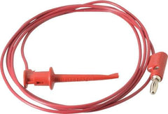 Pomona - Red Electrical Test Equipment Patch Cord - Use with Test Clips - Top Tool & Supply