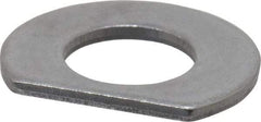 Made in USA - 3/8" Screw Size, 0.444" ID, 1008/1010 Steel Clipped Washer - 0.439 to 0.449" ID, 0.864 to 0.884" OD, 0.055 to 0.065" Thickness, Uncoated - Top Tool & Supply