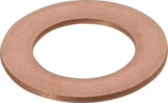 Made in USA - 0.032" Thick, 3/8" Inside x 5/8" OD, Round Shim - 5/16" Screw, Uncoated C-172 Copper - Top Tool & Supply