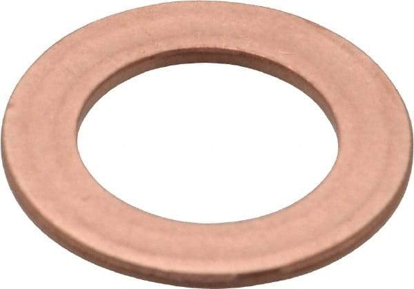 Made in USA - 0.064" Thick, 5/8" Inside x 1" OD, Round Shim - 9/16" Screw, Uncoated C-172 Copper - Top Tool & Supply