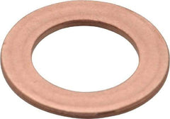 Made in USA - 0.064" Thick, 5/8" Inside x 1" OD, Round Shim - 9/16" Screw, Uncoated C-172 Copper - Top Tool & Supply