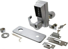 Kaba Access - Heavy Duty Combination Entry Lever Lockset with Key Override - 2-3/4" Back Set, 6 or 7 Pin Length Best & Compatible Cylinder (Core Not Included), Satin Chrome Finish - Top Tool & Supply