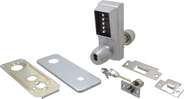 Kaba Access - 1-3/8 to 2-1/4" Door Thickness, Satin Chrome Pushbutton Knob Lockset - 2-3/4" Back Set, 6 or 7 Pin Length Best & Compatible (Core Not Included) Cylinder - Top Tool & Supply