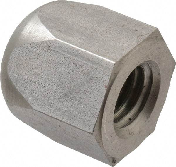 Morton Machine Works - 1/2-13" UNC, 7/8" Width Across Flats, Uncoated, Stainless Steel Acorn Nut - 15/16" Overall Height, Grade 303, TCMAI - Top Tool & Supply