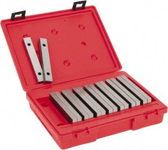 Value Collection - 16 Piece, 6 Inch Long Tool Steel Parallel Set - 7/8 to 1-3/4 Inch High, 1/2 to 1/2 Inch Thick, 55-62 RC Hardness, Sold as 8 Pair - Top Tool & Supply