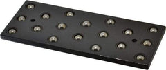 TE-CO - 6" Ball Bearing Parallels - 18 Balls, 1/4" Thick, 2-1/2" Plate Width, 3/8" Ball Diam, Black Oxide - Top Tool & Supply