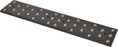 TE-CO - 12" Ball Bearing Parallels - 36 Balls, 1/4" Thick, 2-1/2" Plate Width, 3/8" Ball Diam, Black Oxide - Top Tool & Supply