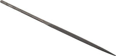 Grobet - 5-1/2" Needle Precision Swiss Pattern Marking File - Round Handle - Top Tool & Supply