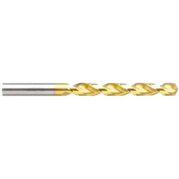 Jobber Length Drill Bit: 0.4252″ Dia, 130 °, Cobalt TiN Finish, Right Hand Cut, Parabolic Flute, Straight-Cylindrical Shank