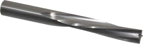 Onsrud - 1/2" Cutting Diam x 2-1/8" Length of Cut, 3 Flute, Downcut Spiral Router Bit - Uncoated, Right Hand Cut, Solid Carbide, 4-1/2" OAL x 1/2" Shank Diam, Three Edge, 10° Helix Angle - Top Tool & Supply