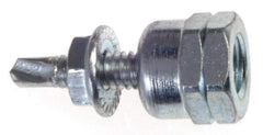 ITW Buildex - 3/8" Zinc-Plated Steel Vertical (End Drilled) Mount Threaded Rod Anchor - 5/8" Diam x 1" Long, 1,510 Lb Ultimate Pullout, For Use with Steel - Top Tool & Supply