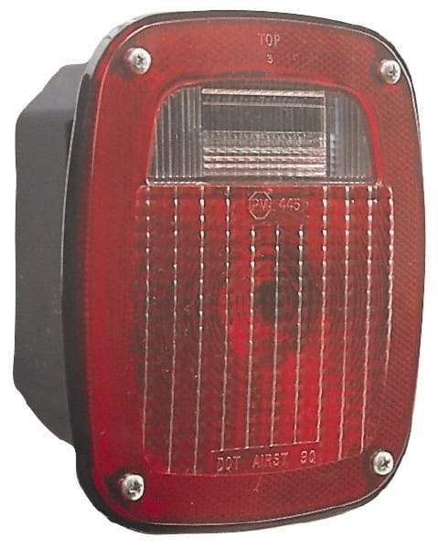 Peterson - 6-3/4" Long x 6-1/4" Wide Red Towing Lights - 12 Volt, Plastic - Top Tool & Supply